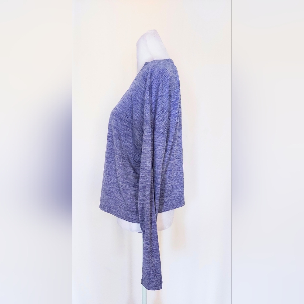 Z by Zella Cropped Pullover Shirt Long Sleeve Purple Heather Size XS - Picture 4 of 8